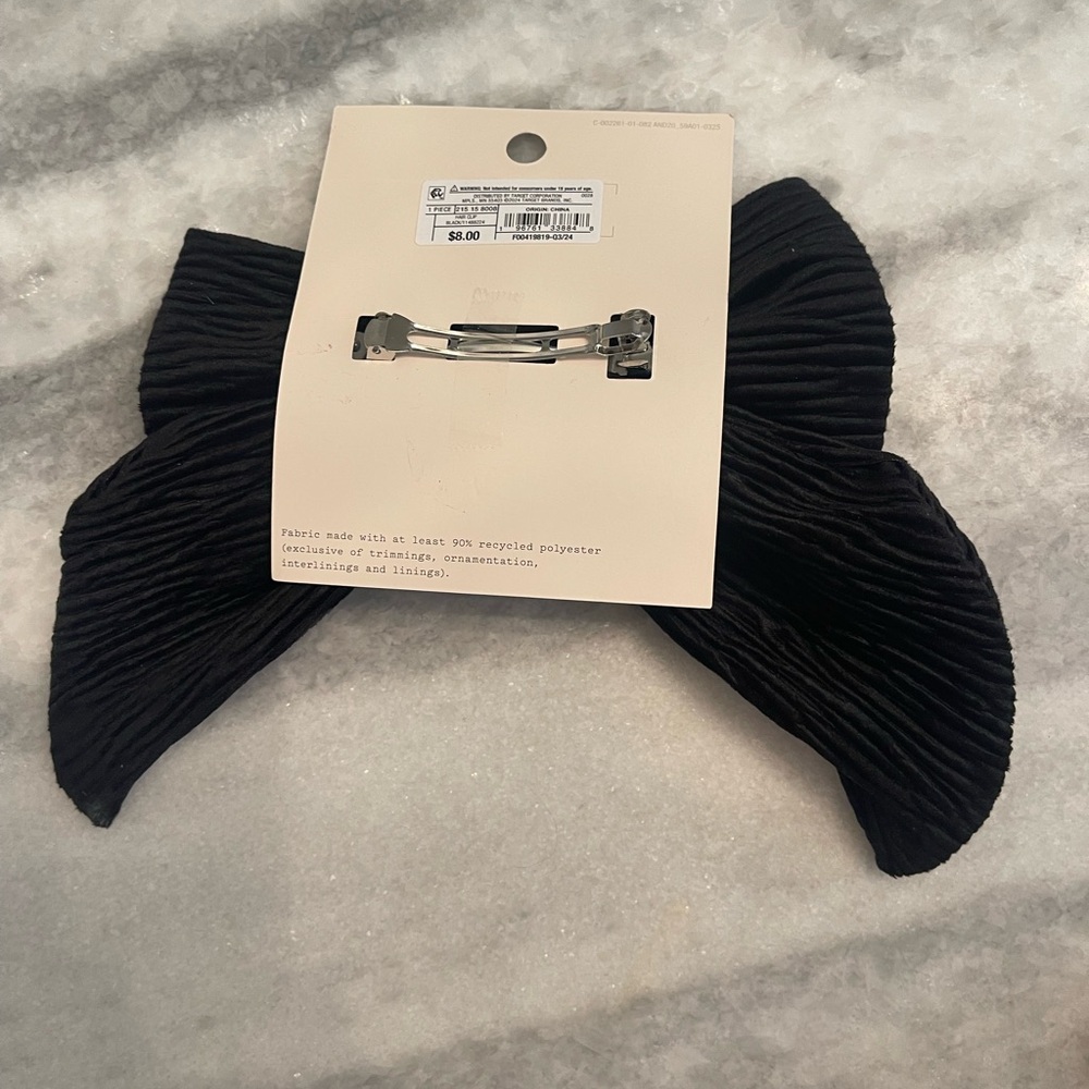 Black Bow Hair Accessory - Picture 2 of 2